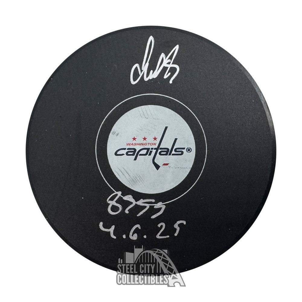 Alexander Ovechkin 895 Goals INSC Autographed Washington Capitals Logo Hockey Puck - Fanatics