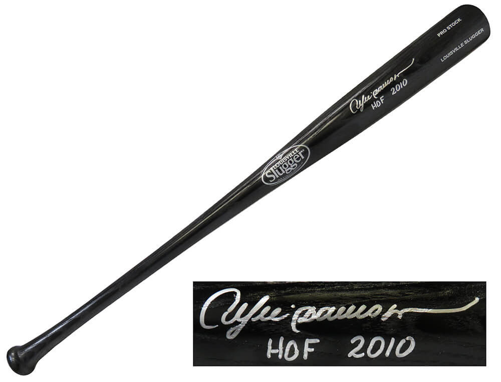 Andre Dawson Signed Louisville Slugger Black Baseball Bat w/HOF 2010 - Schwartz Authenticated