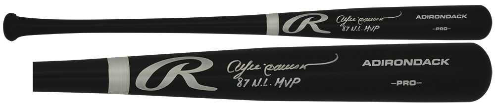 Andre Dawson Signed Rawlings Pro Black Baseball Bat w/87 NL MVP - Schwartz Authenticated