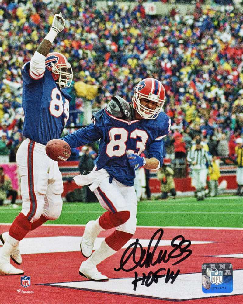 Andre Reed Signed Buffalo Bills TD Action 8x10 Photo w/HOF'14 - Schwartz Authentic