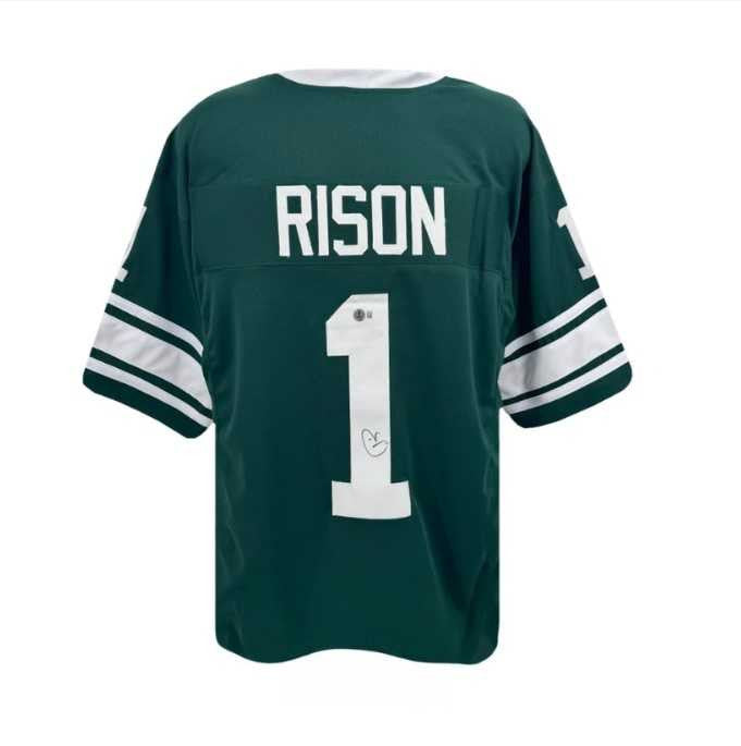 Andre Rison Autographed Michigan State Spartans Green Jersey - BAS