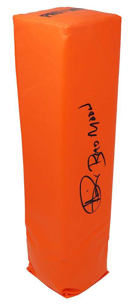 Andre Rison Signed Orange Endzone Football Pylon w/Bad Moon - Schwartz Authentic