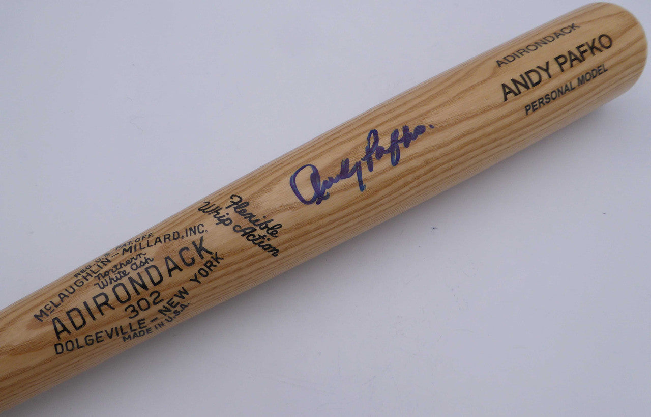 Andy Pafko Autographed Adirondack Bat Chicago Cubs Beckett BAS QR #BM00454