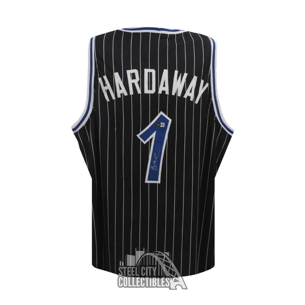Anfernee "Penny" Hardaway Autographed Orlando Custom Black Basketball Jersey - BAS