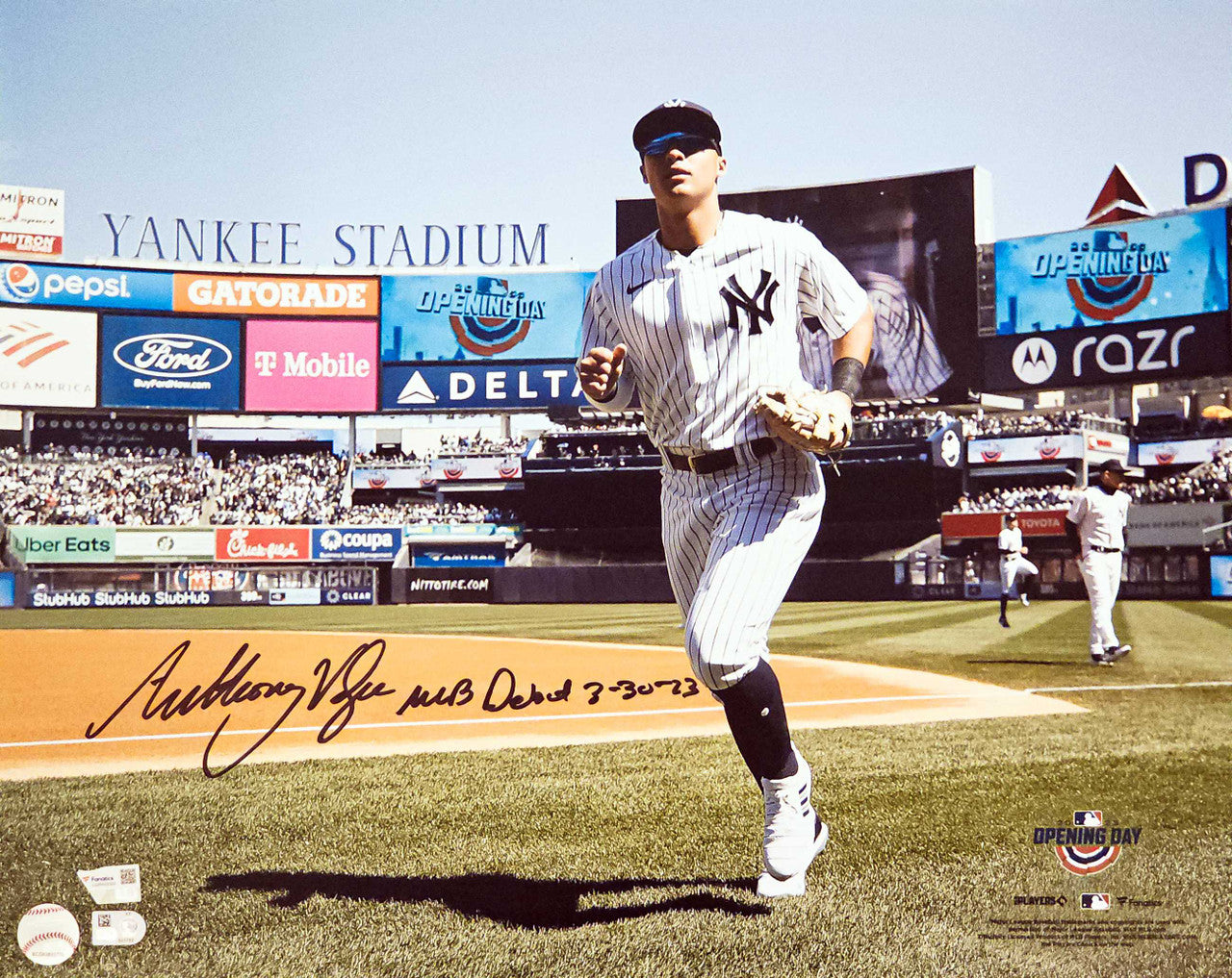 Anthony Volpe Autographed 16x20 Photo New York Yankees "MLB Debut 3-30-23" Fanatics Holo Stock #218758