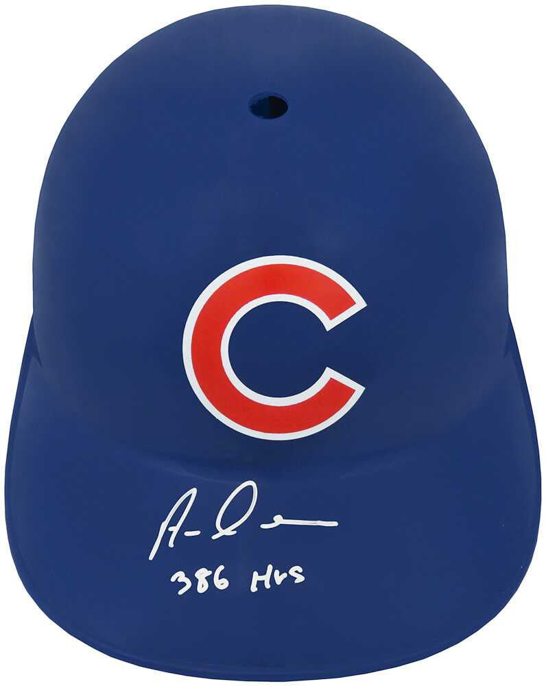 Aramis Ramirez Signed Chicago Cubs Replica Souvenir Batting Helmet w/386 HRs - Schwartz Authenticated