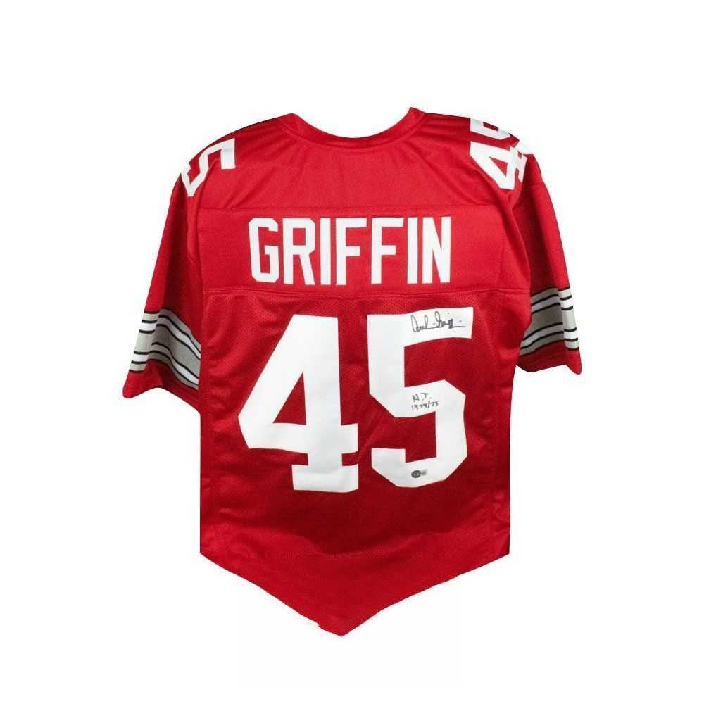 Archie Griffin Autographed Ohio State Buckeyes Jersey – “HT 1974/75” Inscription – BAS Certified