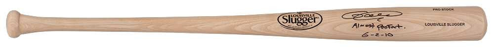 Armando Galarraga Signed Louisville Slugger Pro Stock Blonde Baseball Bat w/Almost Perfect 6-2-10