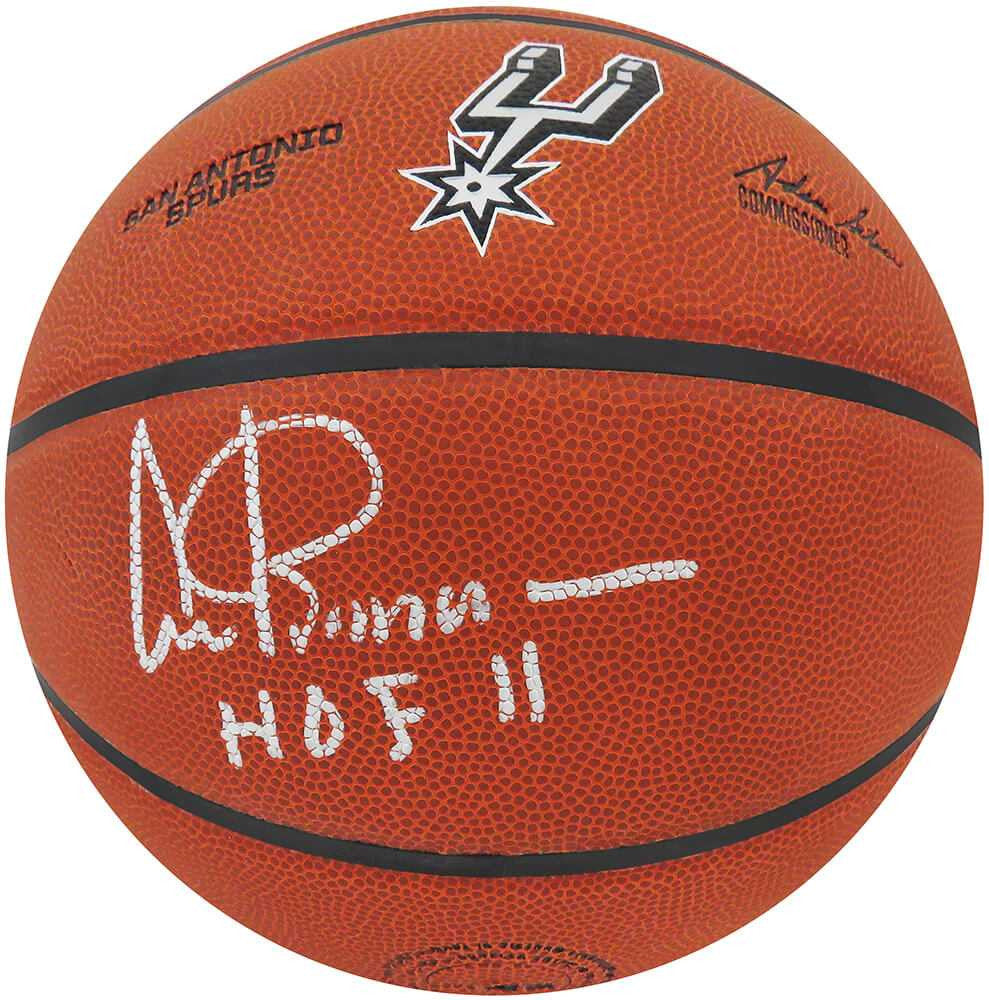 Artis Gilmore Signed Wilson San Antonio Spurs Logo NBA Basketball w/HOF'11 - Schwartz Authenticated