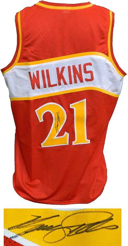 Atlanta Hawks Dominique Wilkins Signed Red Throwback Jersey - Schwartz Authenticated