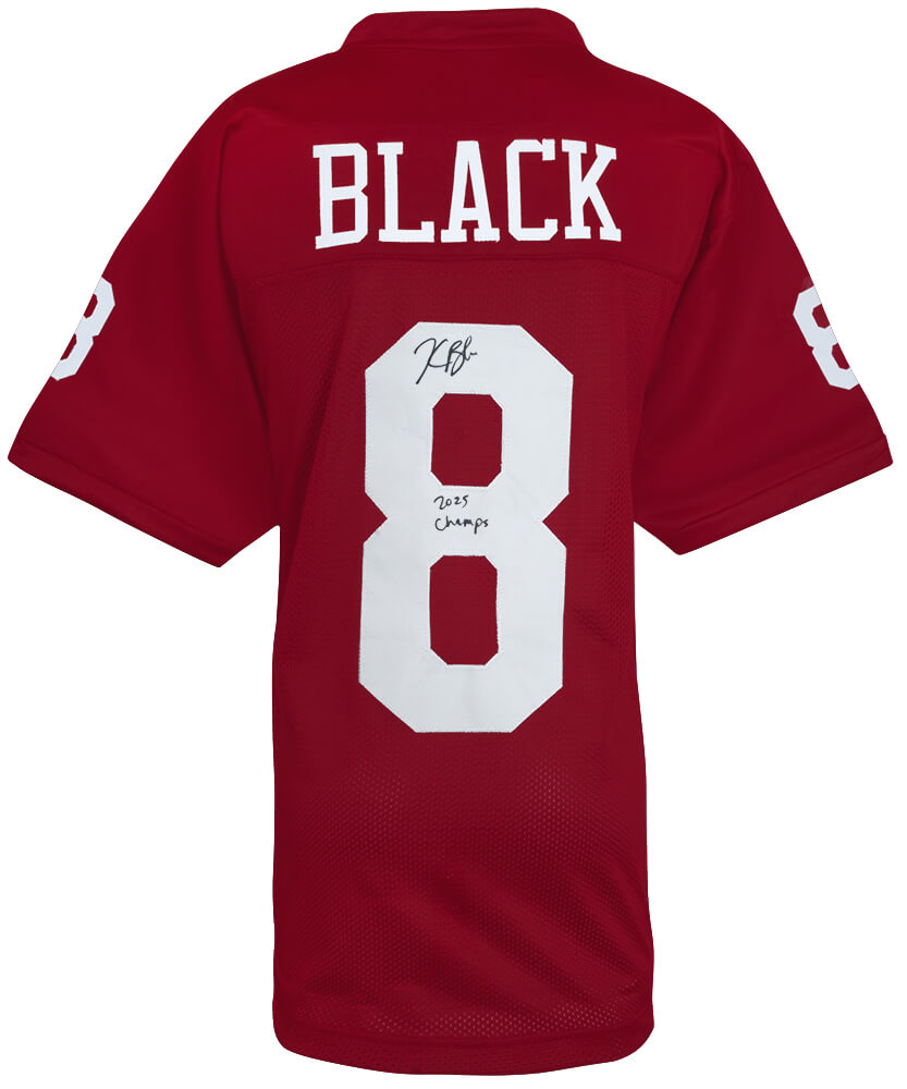 Kaelon Black Signed Indiana Hoosiers Red Jersey "2025 Champs" Schwartz Authenticated