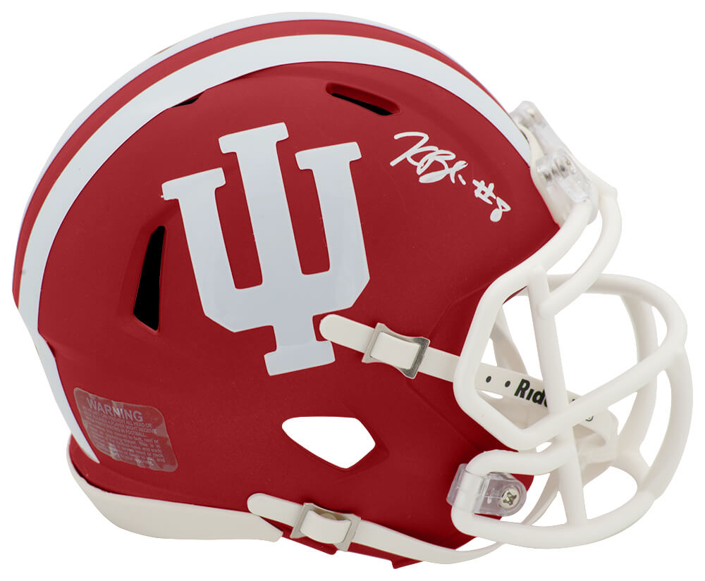 Kaelon Black Signed Indiana Hoosiers Riddell Speed Mini Football Helmet Schwartz Authenticated