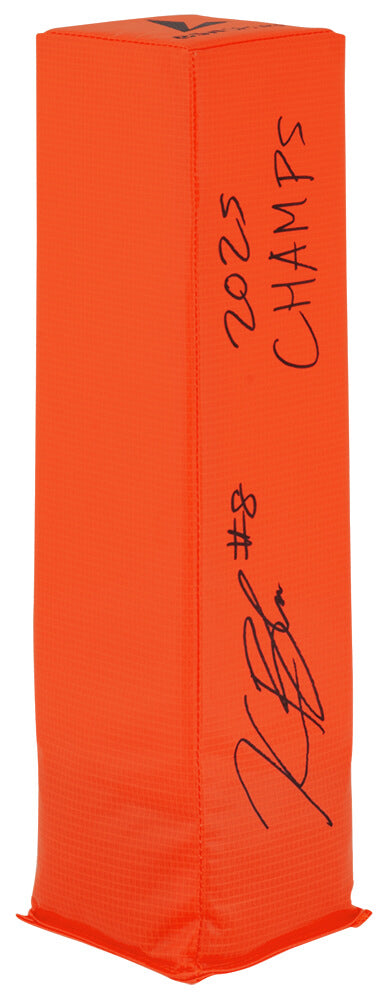 Kaelon Black Signed BSN Orange Football Endzone Pylon w/2025 Champs