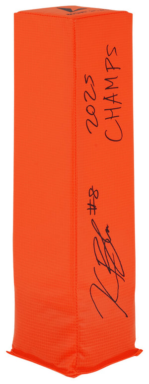 Kaelon Black Signed BSN Orange Football Endzone Pylon w/2025 Champs