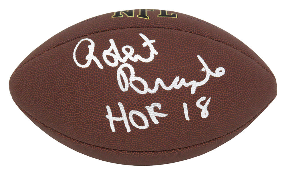 Robert Brazile Signed Wilson Super Grip Full Size NFL Football w/HOF'18