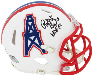 Robert Brazile Signed Houston Oilers Throwback Riddell Speed Mini Helmet w/HOF'18