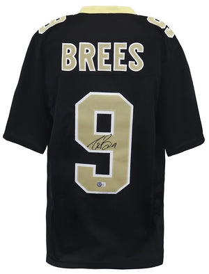 New Orleans Saints Drew Brees Signed Black Custom Football Jersey (Beckett)