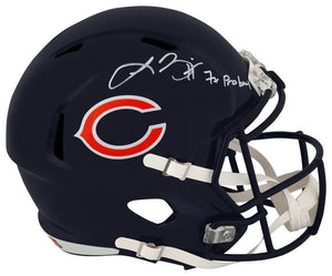 Lance Briggs Signed Chicago Bears Riddell Full Size Speed Replica Helmet w/7x Pro Bowl - (In White)