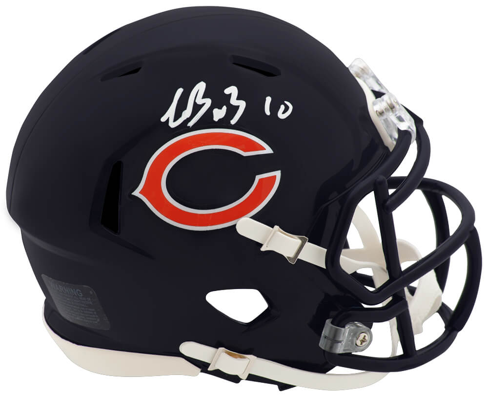 Luther Burden III Signed Chicago Bears Riddell Speed Mini Helmet Schwartz Authenticated