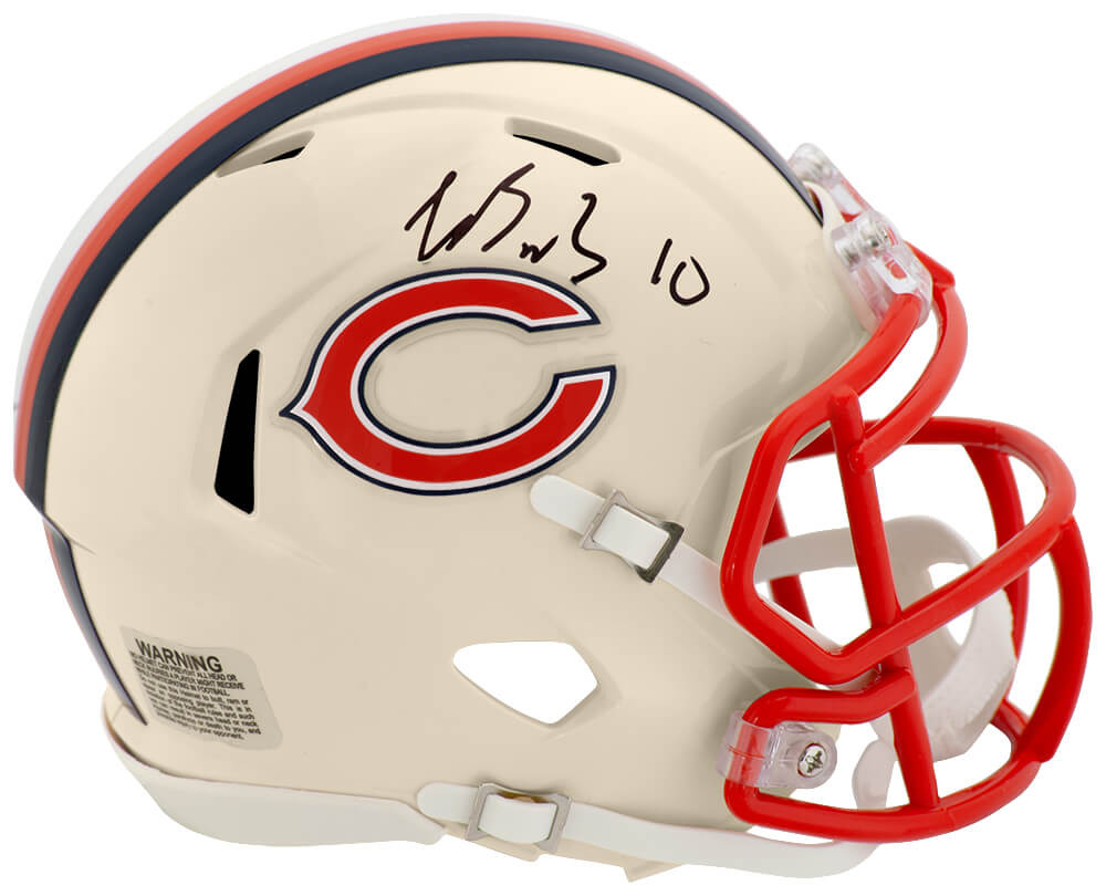 Luther Burden III Signed Chicago Bears RETRO Riddell Speed Mini Helmet Schwartz Authenticated
