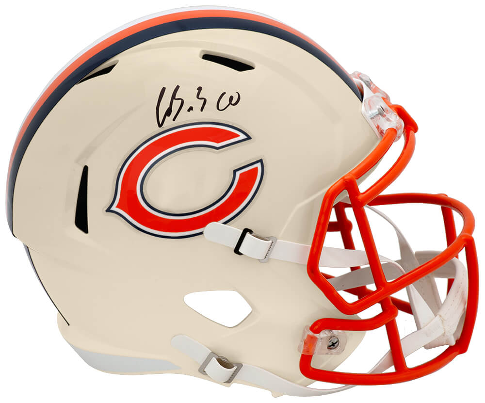 Luther Burden III Signed Chicago Bears RETRO Full Size Speed Replica Helmet Schwartz Authenticated