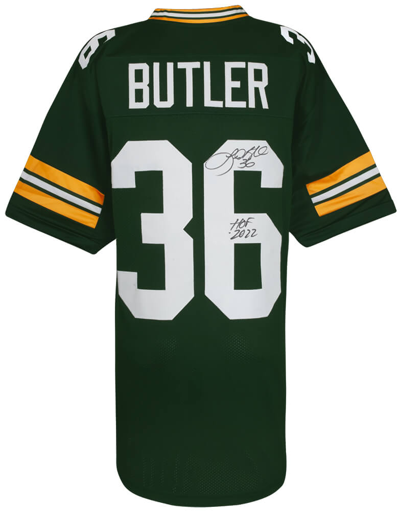 Green Bay Packers LeRoy Butler Signed Green Custom Jersey w/HOF 2022