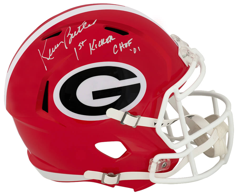 Kevin Butler Signed Georgia Bulldogs Riddell Full Size Speed Replica Helmet w/1st Kicker CHOF'01
