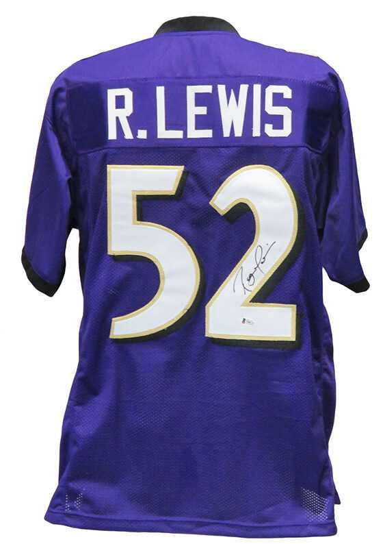 Baltimore Ravens Ray Lewis Autographed Purple Jersey – Beckett Certified!