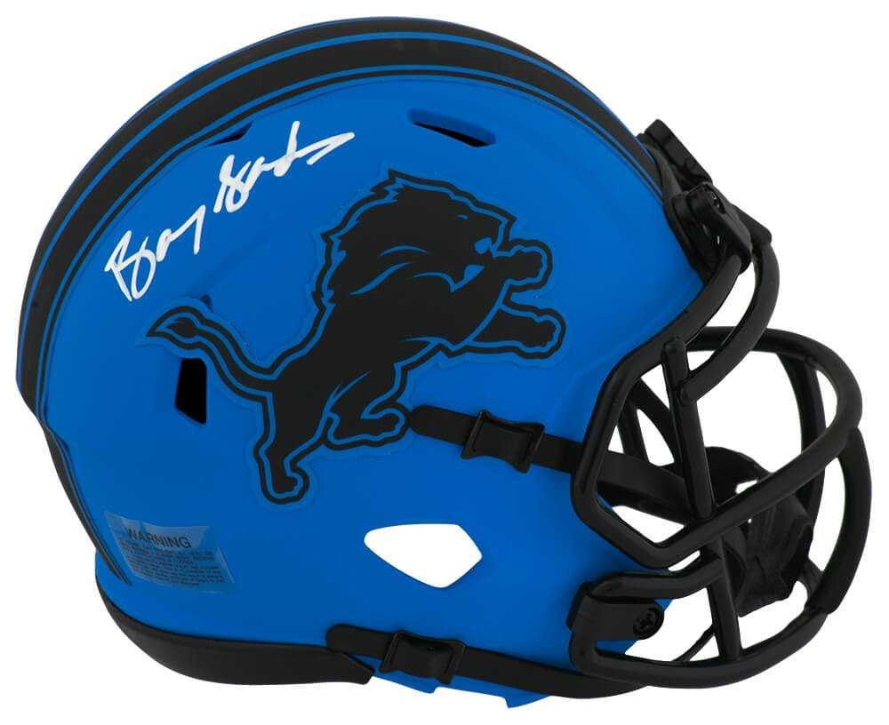 Barry Sanders Signed Detroit Lions RAVE Alternate Riddell Speed Mini Helmet - Schwartz Authenticated