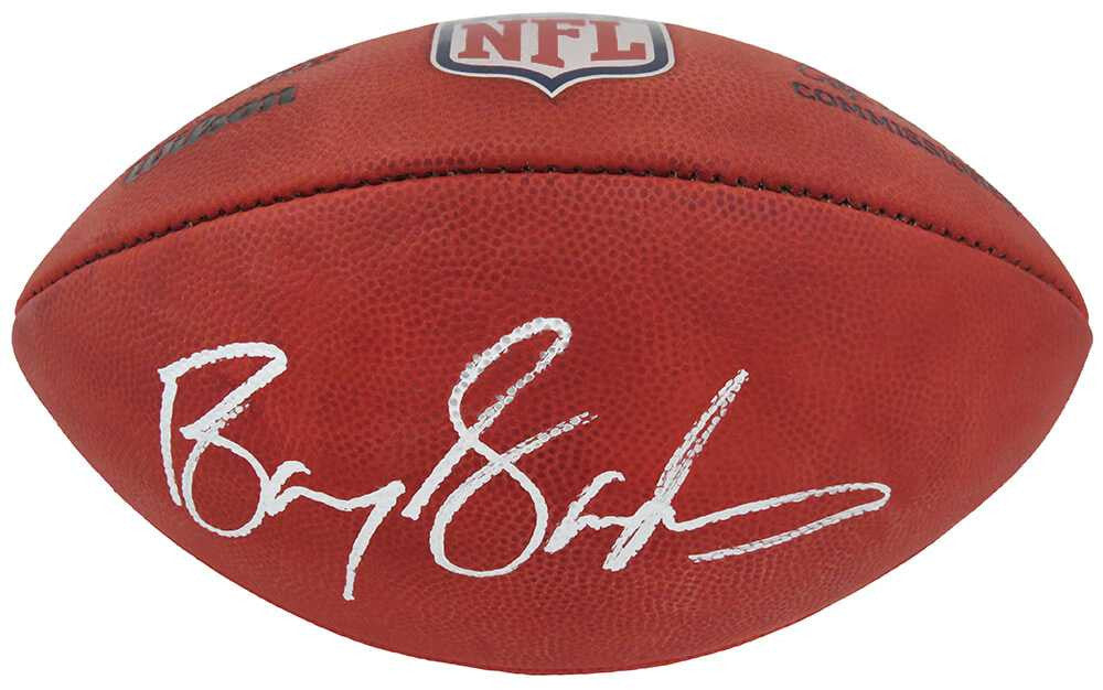 Barry Sanders Autographed Wilson Duke Official NFL Game Football – Schwartz Authenticated