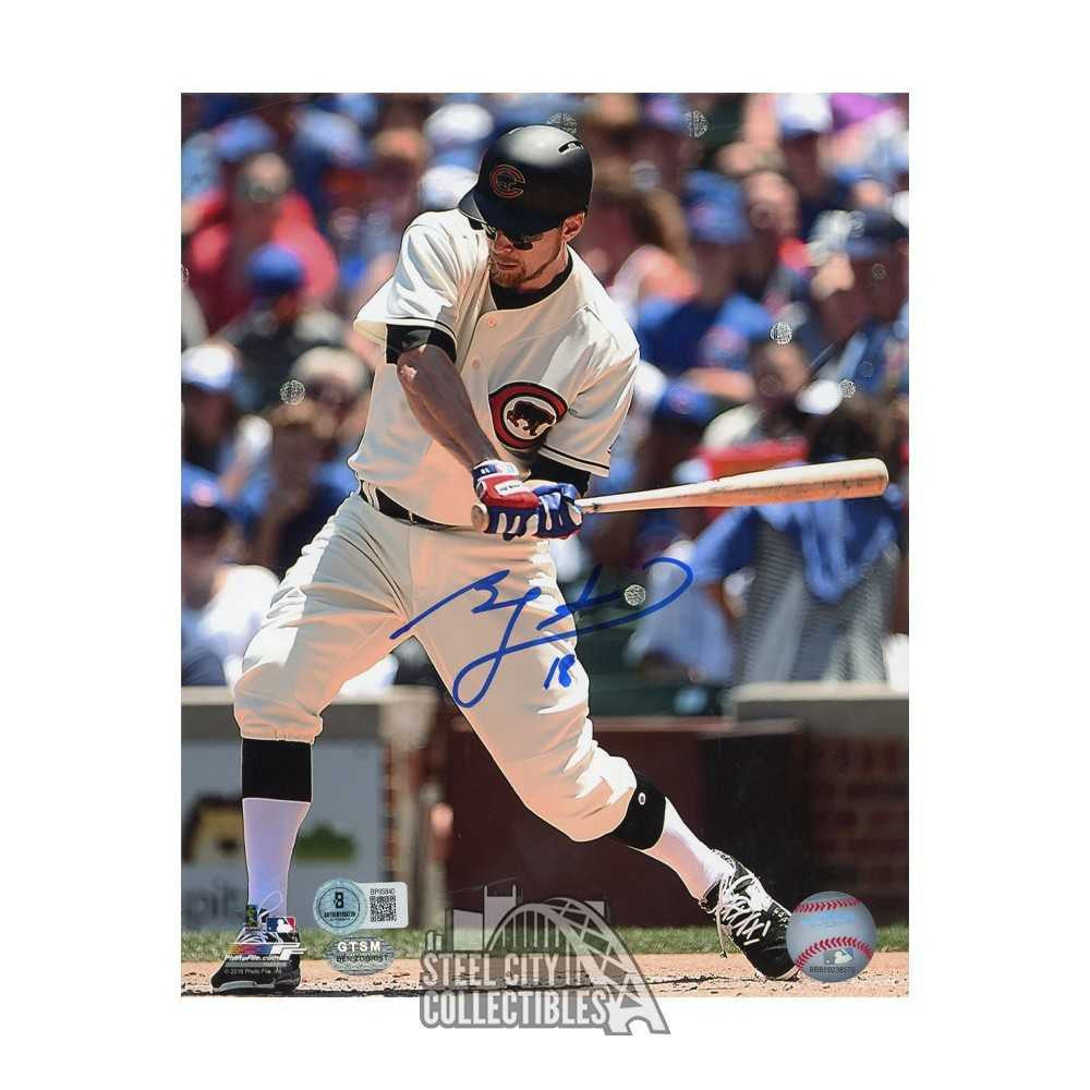Ben Zobrist Autographed Chicago 8x10 Baseball Photo - BAS (White Jersey)