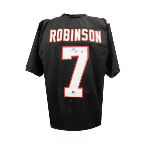 Bijan Robinson Autographed Atlanta Falcons Black Jersey – Beckett BAS