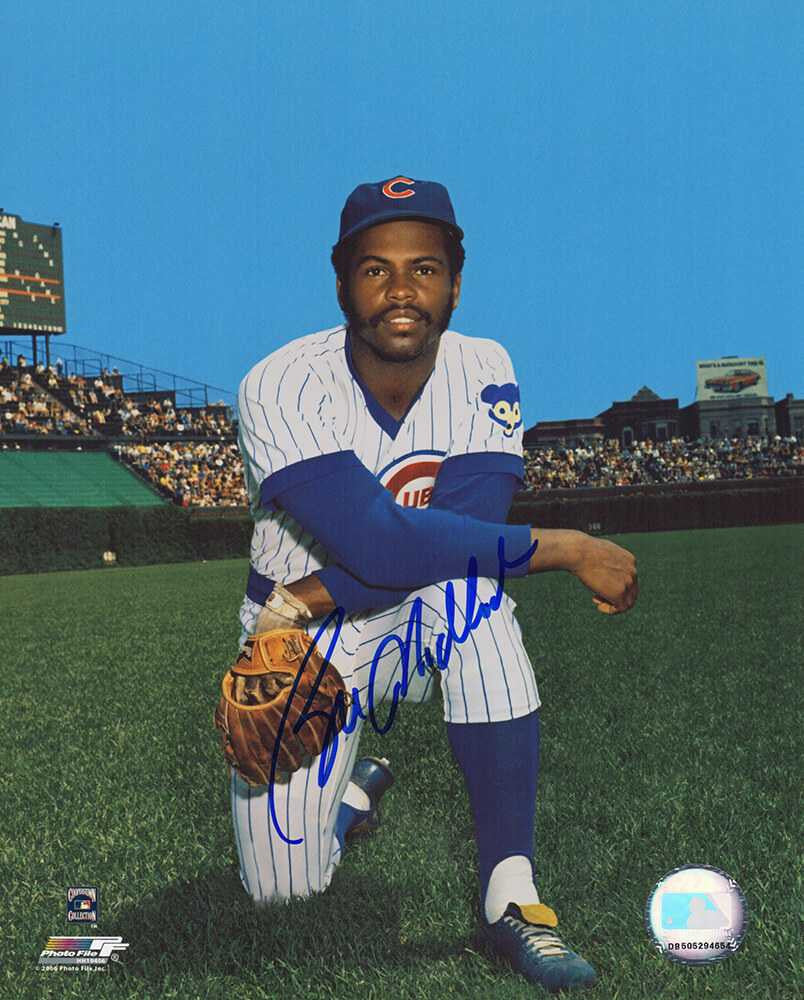 Bill Madlock Signed Chicago Cubs Kneel Pose 8x10 Photo - Schwartz Authenticated