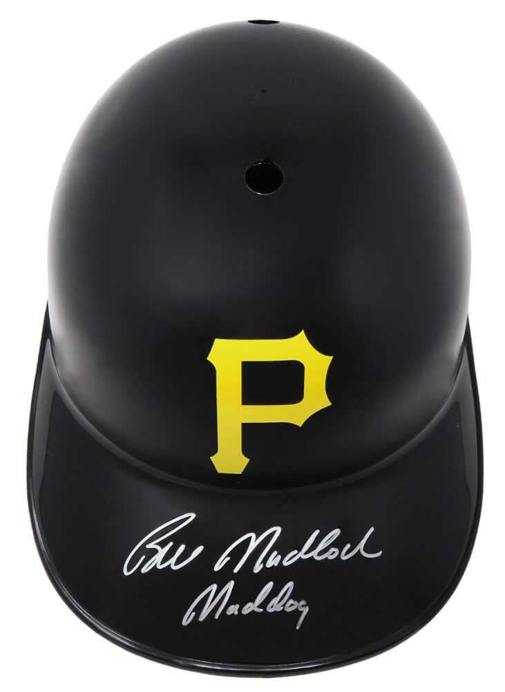 Bill Madlock Signed Pittsburgh Pirates Replica Batting Helmet w/Mad Dog - Schwartz Authenticated