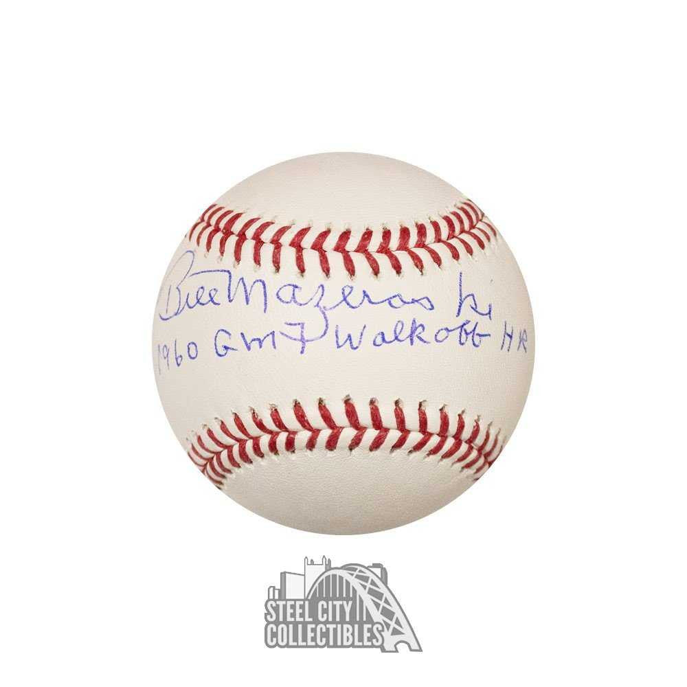 Bill Mazeroski 1960 GM 7 Walk Off HR Autographed Official MLB Baseball - BAS