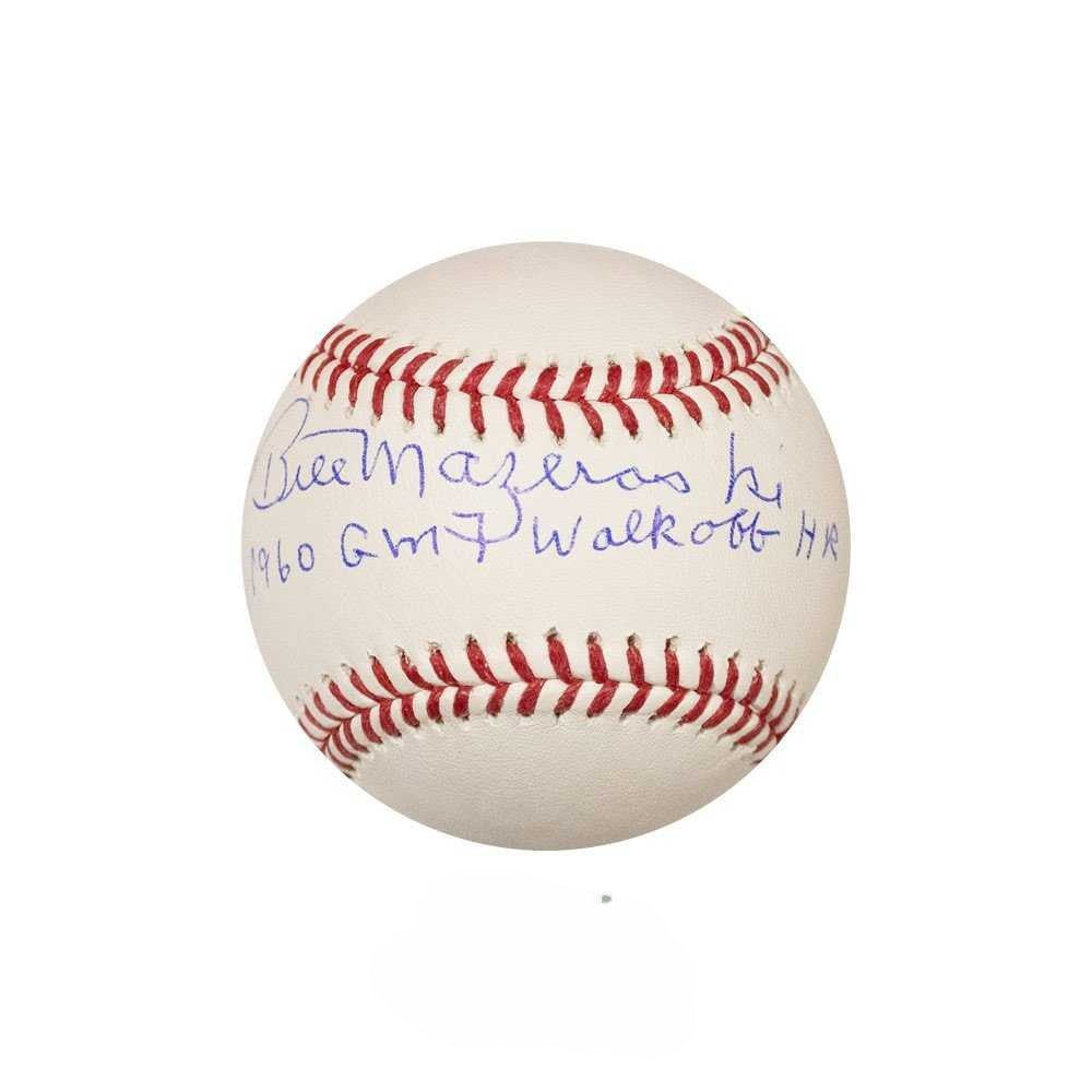 Bill Mazeroski Signed Official MLB Baseball "1960 GM 7 Walk Off HR" BAS Authenticated