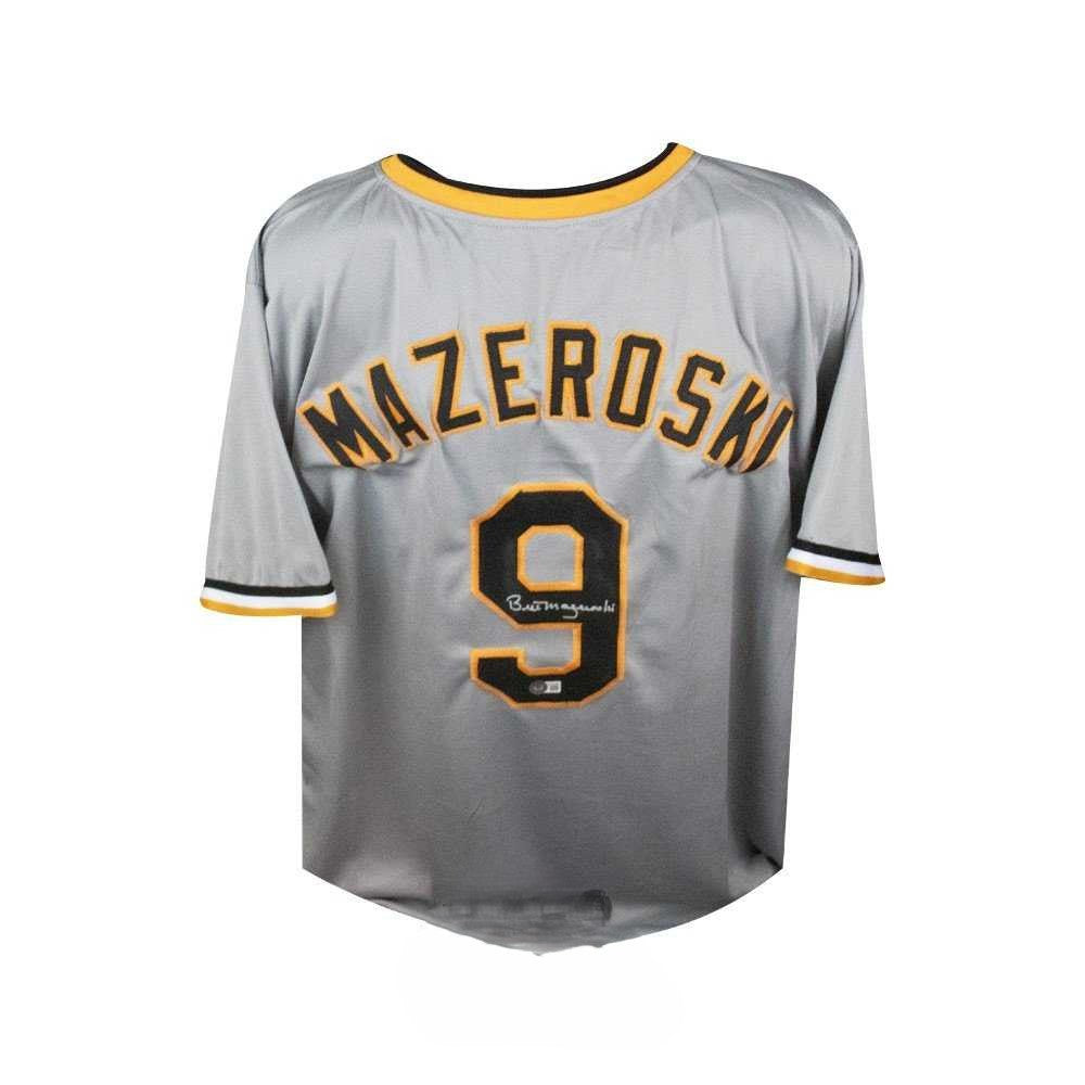 Bill Mazeroski Signed Pittsburgh Pirates Gray Jersey BAS Authenticated Hall of Famer