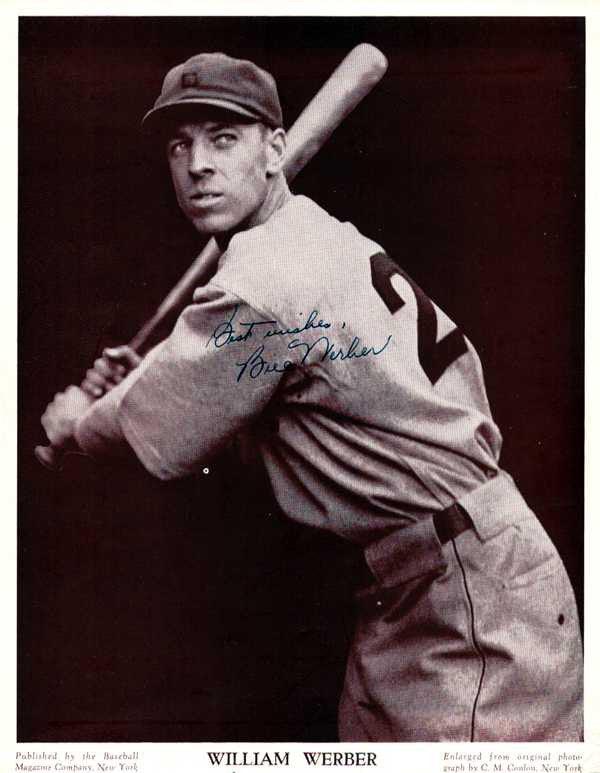 Billy Bill Werber Autographed M114 Baseball Magazine Page Photo Boston Red Sox PSA/DNA #Y05476