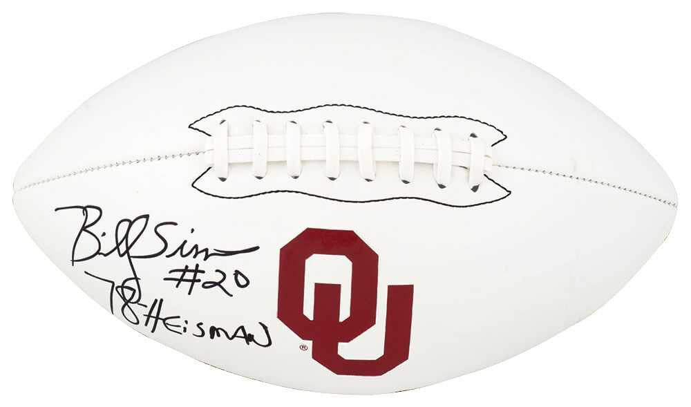 Billy Sims Signed Oklahoma Sooners Football “78 Heisman” – Schwartz COA