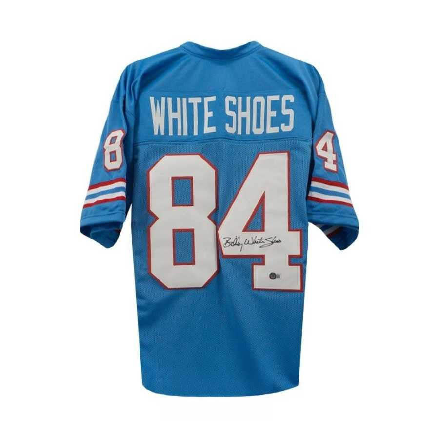 Billy “White Shoes” Johnson Autographed Houston Oilers Blue Jersey – Beckett BAS