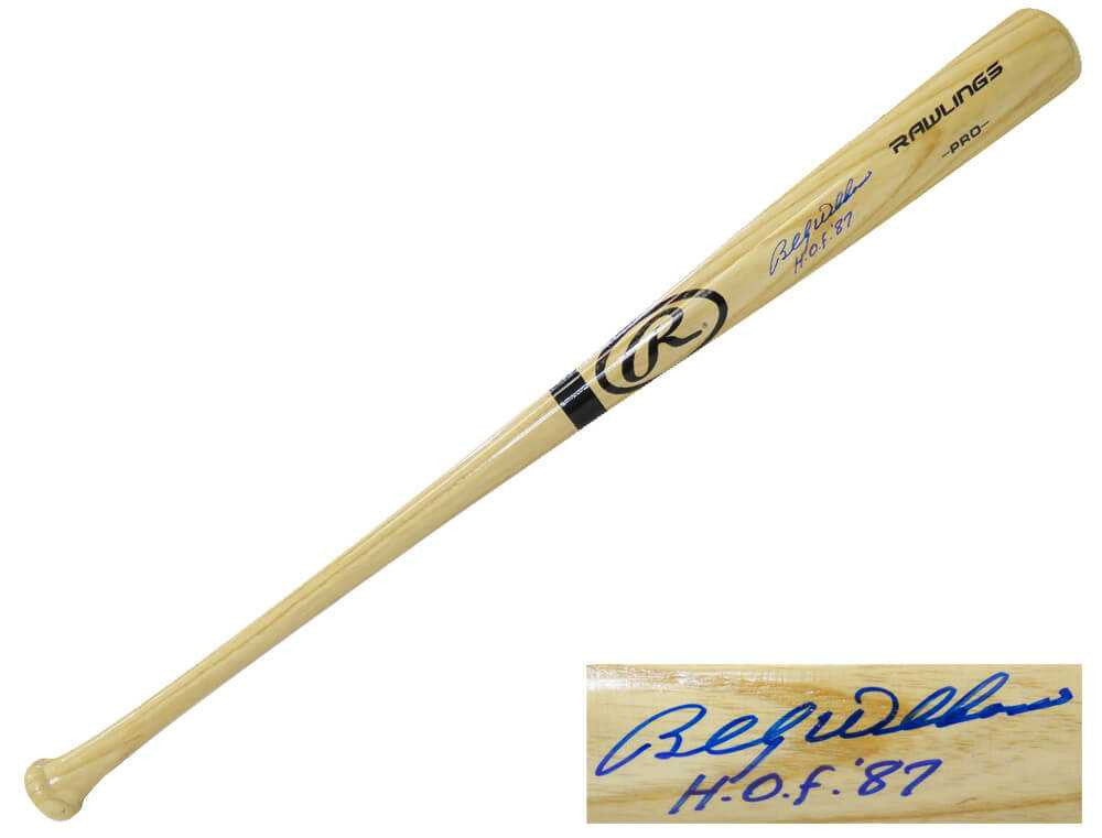 Billy Williams Signed Rawlings Pro Blonde Baseball Bat w/HOF'87 - Schwartz Authentic