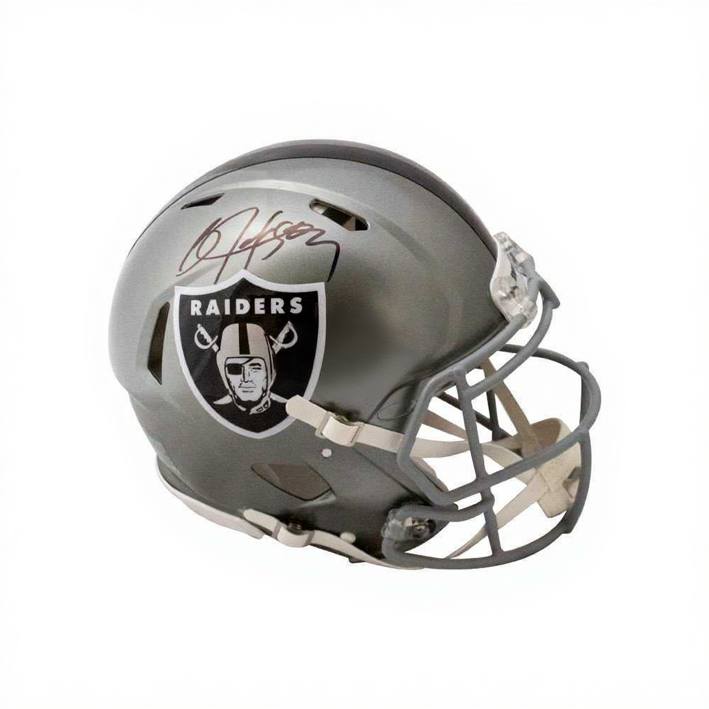 Bo Jackson Autographed Oakland Raiders Flash Authentic Full-Size Football Helmet - BAS