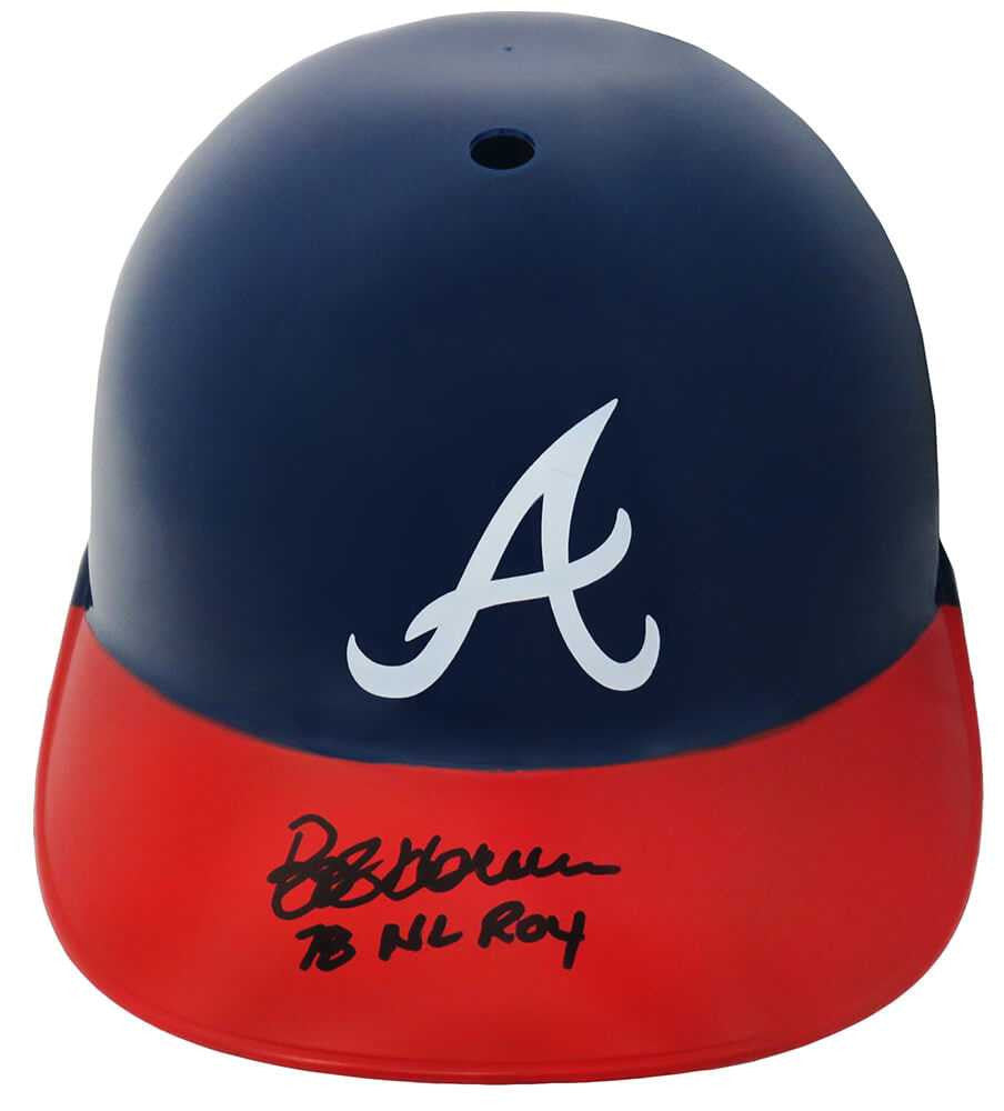 Bob Horner Signed Atlanta Braves Replica Souvenir Batting Helmet w/78 NL ROY - Schwartz Authenticated