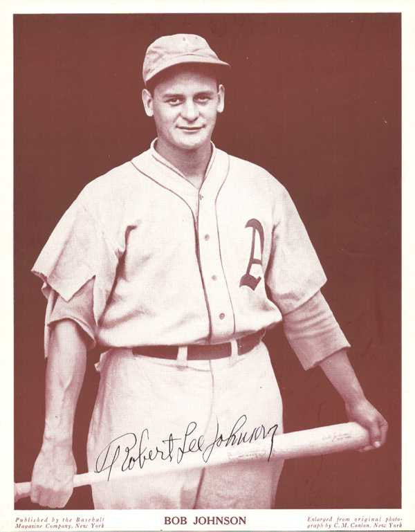 Bob Johnson Autographed M114 Baseball Magazine Page Photo Philadelphia A's PSA/DNA #Z05006