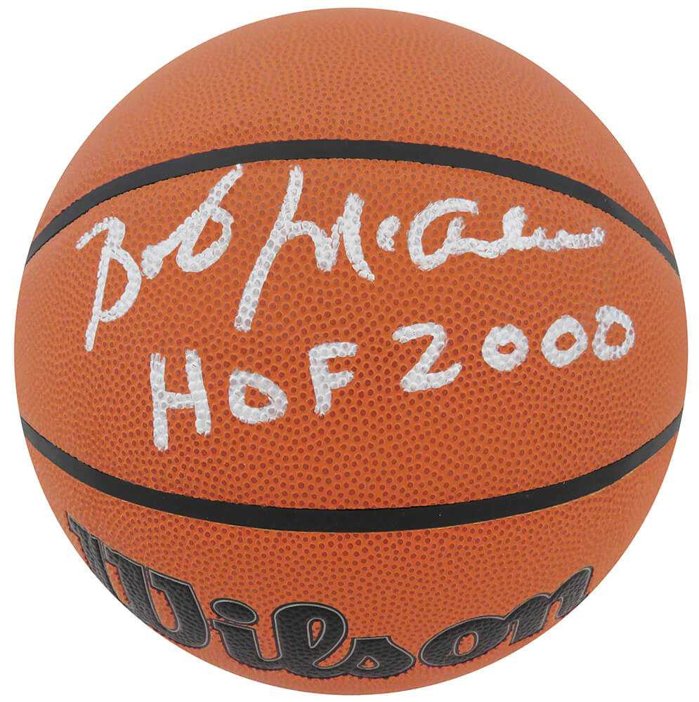Bob McAdoo Signed Wilson Indoor/Outdoor NBA Basketball w/HOF 2000 - Schwartz Authenticated