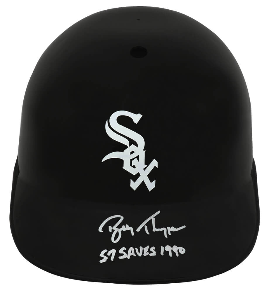 Bobby Thigpen Signed Chicago White Sox Souvenir Replica Batting Helmet w/57 Saves 1990
