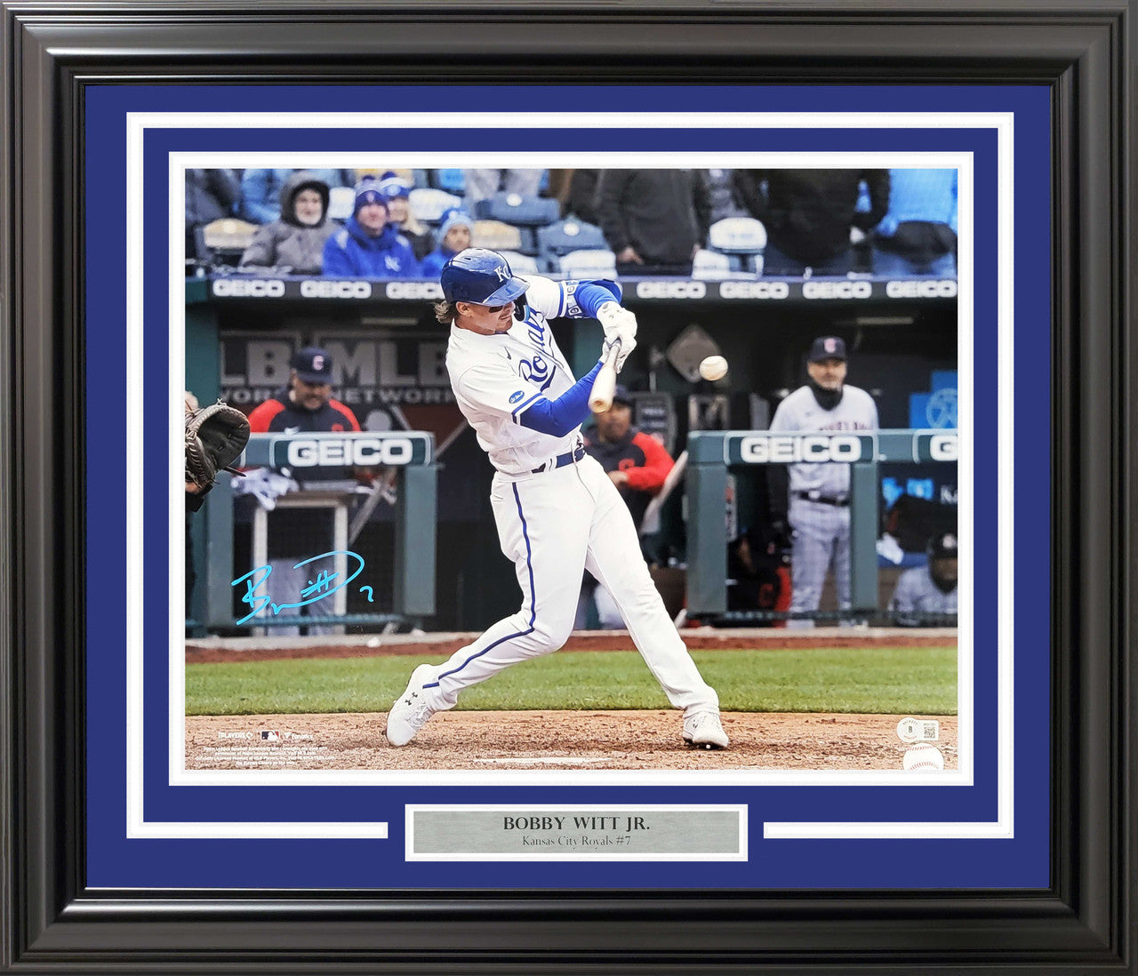 Bobby Witt Jr. Signed Framed 16x20 Kansas City Royals Photo – Beckett BAS Witness COA