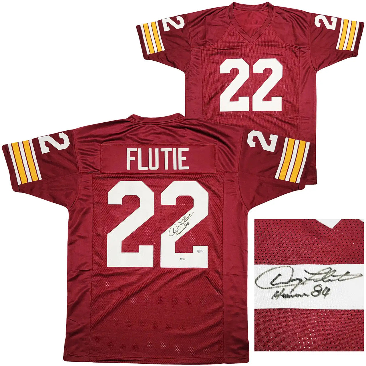 Boston College Eagles Doug Flutie Autographed Red Jersey – Beckett BAS Witness Certified