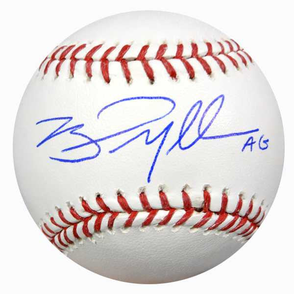 Brad Miller Autographed Official MLB Baseball Seattle Mariners MCS Holo Stock #64951