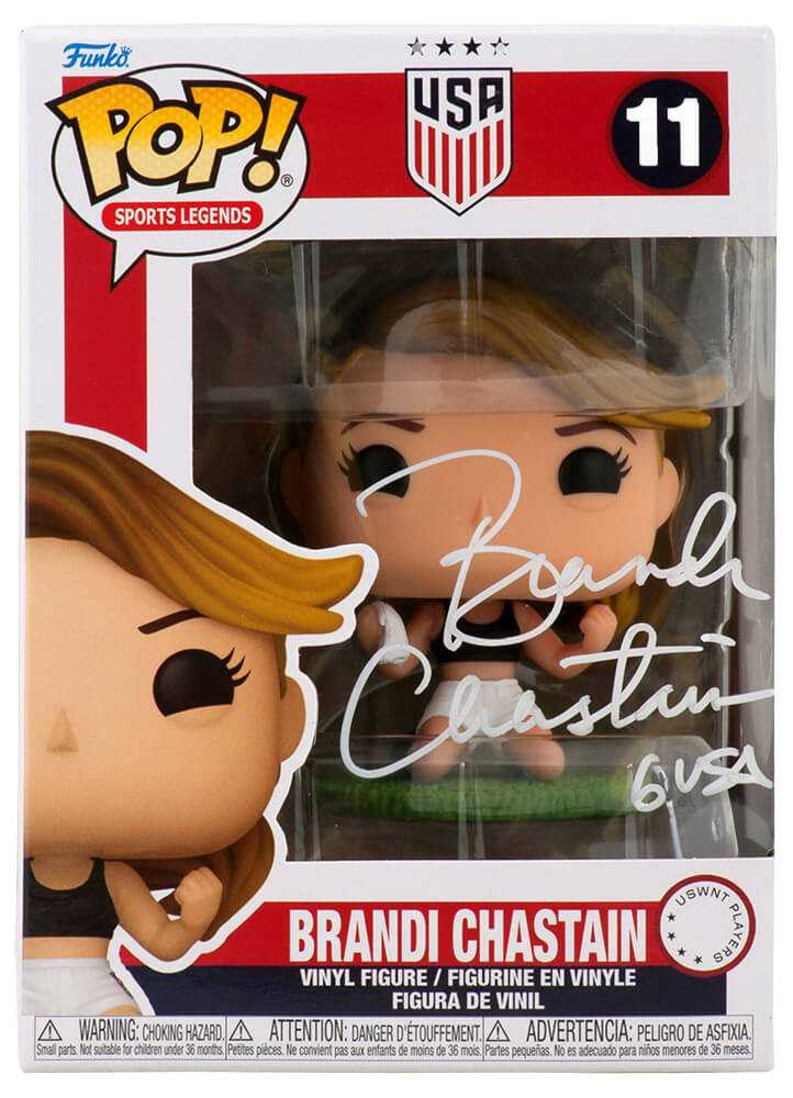 Brandi Chastain Signed USA Women's Soccer Funko Pop Figurine #11 - Schwartz Authenticated